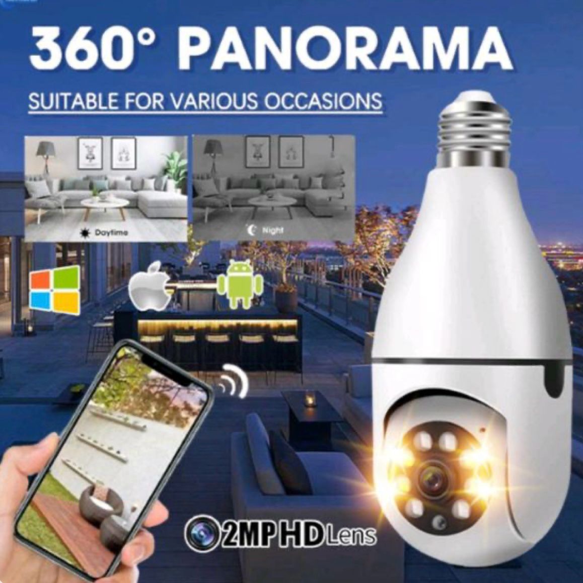 💡 Cámara Foco Robótica PANORÁMICA IP 360 IDEA BRILLANTE ⭐️