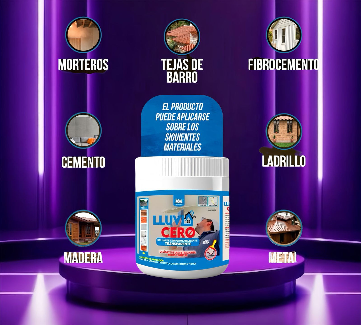 ⭐ Lluvia Cero 500 ml 🌧️ ¡PROTECCIÓN TRANSPARENTE! Impermeabilizante Invisible 🏡🌦️